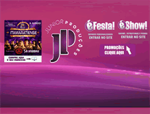 Tablet Screenshot of juniorproducoes.com.br